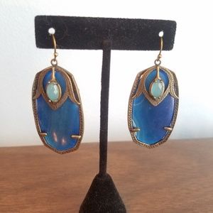 Kendra Scott Blue Agate & Chalcedony DarbyEarrings